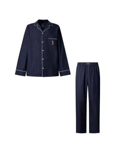 Hackett London 해리 핀스트라이프 파자마 In Blue