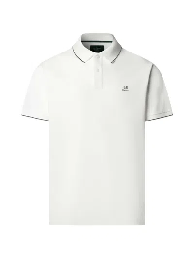 Hackett London Heritage H Tipped Polo Shirt In White