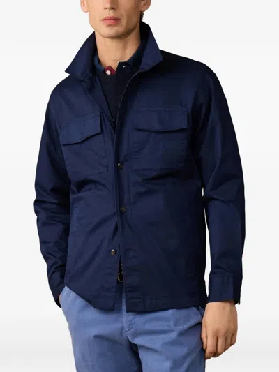 Hackett London 헤리티지 셔츠 재킷 In Blue