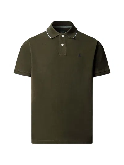 Hackett London Heritage Tipped Cotton Polo Shirt In Green