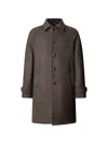 Hackett London Houndstooth-pattern Coat In Gray