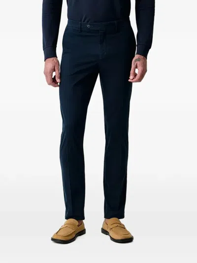 Hackett London Kensington Straight-leg Trousers In Blue