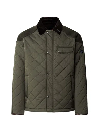 Hackett London Kinloch Hybrid Quilted Jacket In Multi