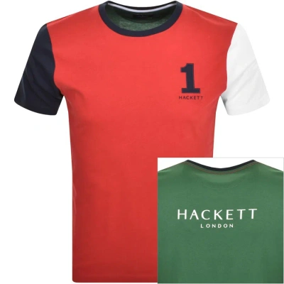 Hackett London Logo T Shirt Red