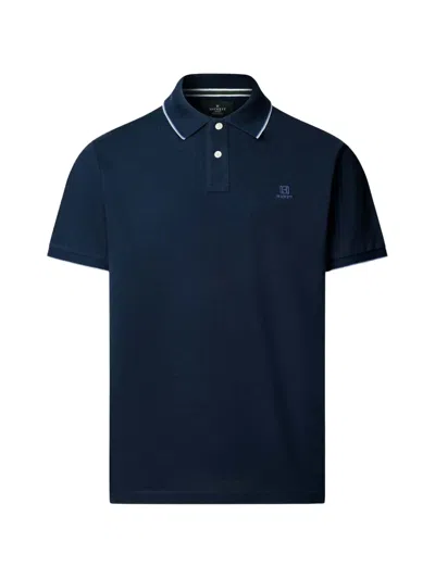 Hackett London Logo-embroidered Polo Shirt In Blue