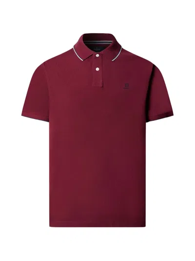 Hackett London Logo-embroidered Short-sleeve Polo Shirt In Burgundy