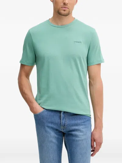 Hackett London Logo-embroidered T-shirt In Blue