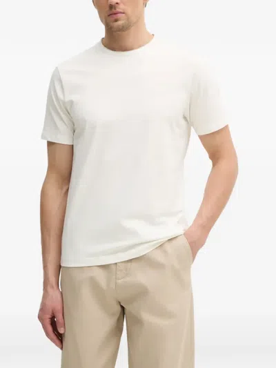Hackett London Logo-embroidered T-shirt In White