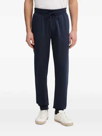 Hackett London Logo-patch Drawstring Track Pants In Blue