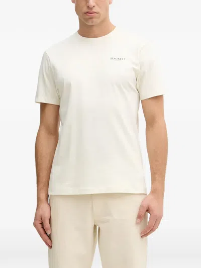Hackett London Logo-print Short-sleeve T-shirt In Neutral