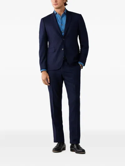 Hackett London London Belgravia Wool Suit In Blue