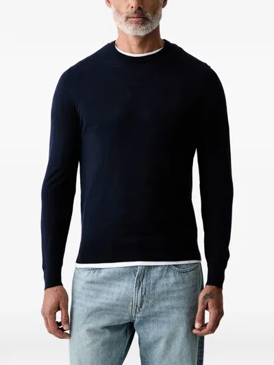 Hackett London Long-sleeve Crew Neck Sweater In Blue