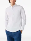 Hackett London 긴소매 폴로 셔츠 In White