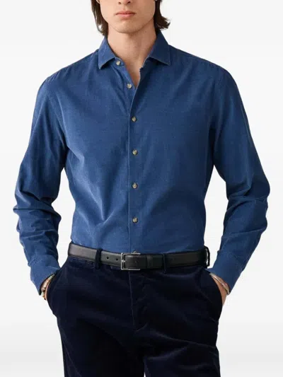 Hackett London Long-sleeve Shirt In Blue