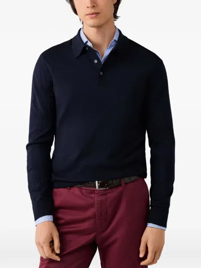 Hackett London Long-sleeve Sweater In Blue