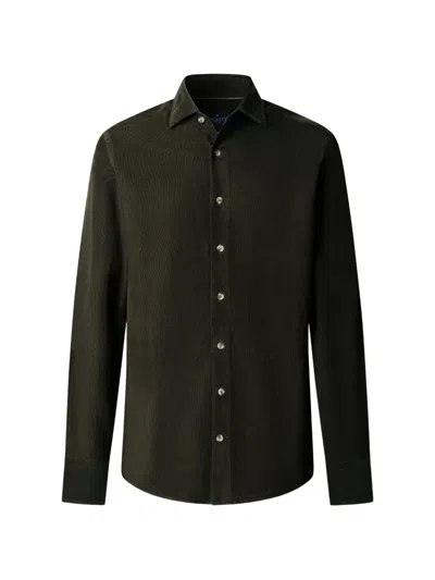 Hackett London Long-sleeved Shirt In Green