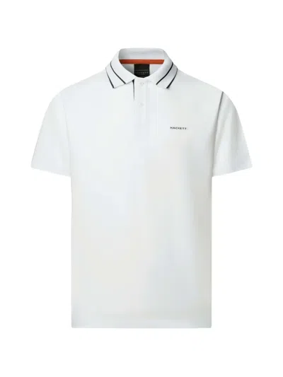 Hackett London Members Tip Polo Shirt In White
