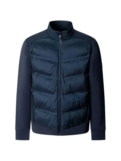 Hackett London Padded-front Jacket In Blue
