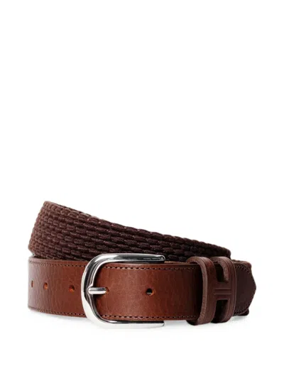Hackett London Parachute Braided Belt In Purple