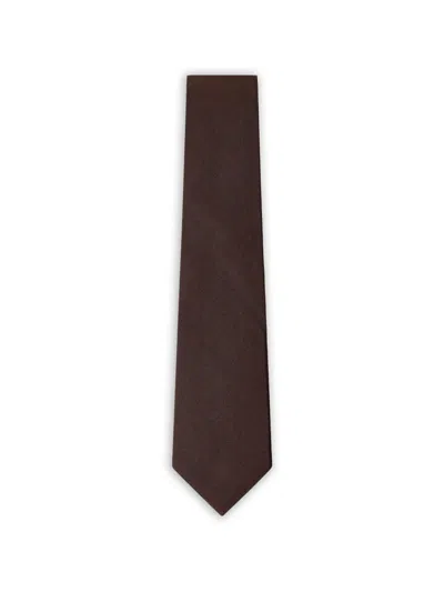Hackett London Pointed-tip Tie In Brown