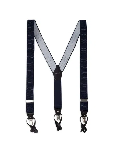 Hackett London 폴카 도트 Y 셰이프 서스펜더 In Blue
