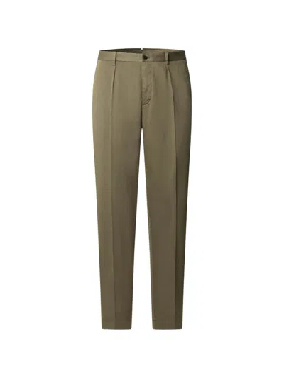 Hackett London Pressed-crease Trousers In Green