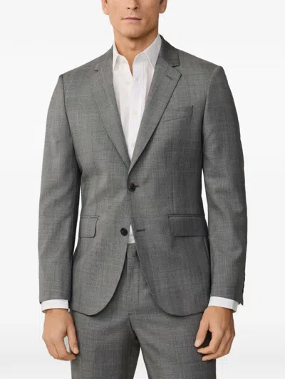 Hackett London Prince Of Wales Check Suit In Gray