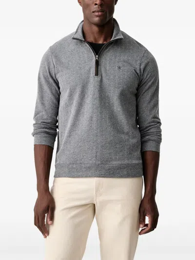 Hackett London Pullover Mit Fischgrätenmuster In Grau