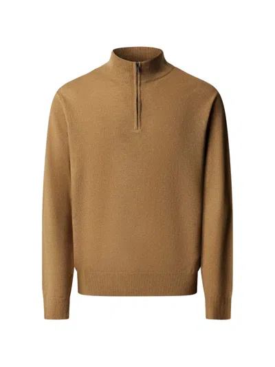 Hackett London Quarter-zip Sweater In Brown