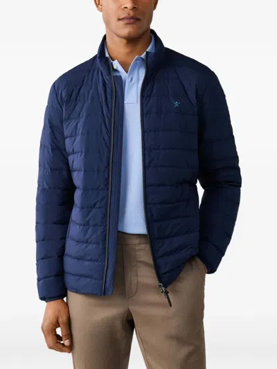 Hackett London 퀼팅 재킷 In Blue