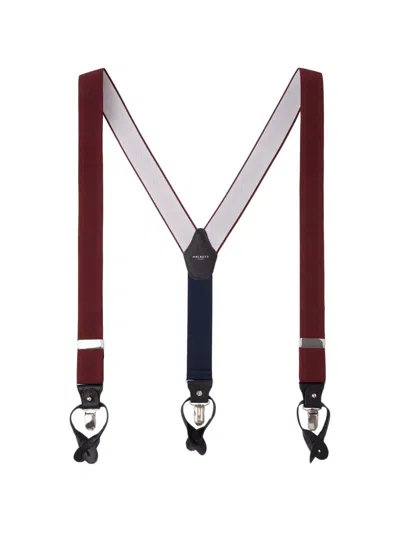 Hackett London 골지 레더 트리밍 서스펜더 In Brown