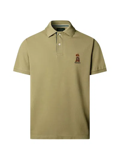 Hackett London Ribbed-cuff Polo Shirt In Green
