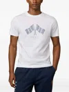 Hackett 런던 로잉 클럽 프린트 티셔츠 In White