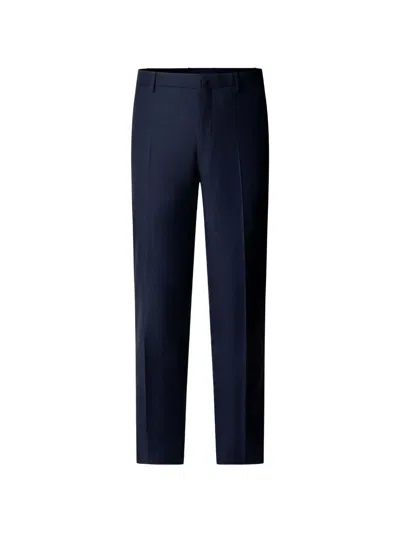Hackett London Sharkskin-weave Wool Trousers In Blue