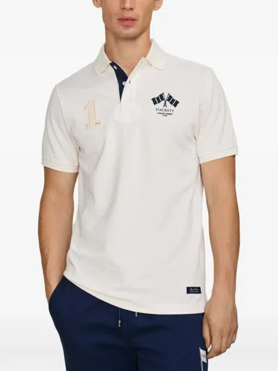 Hackett London Short-sleeve Polo Shirt In White