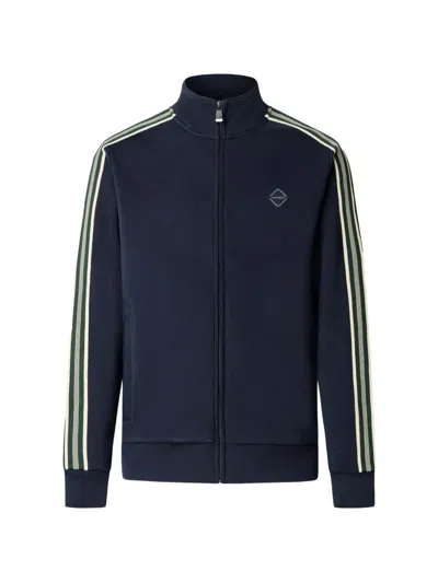 Hackett London Side-stripe Zip-up Sweatshirt In Multi