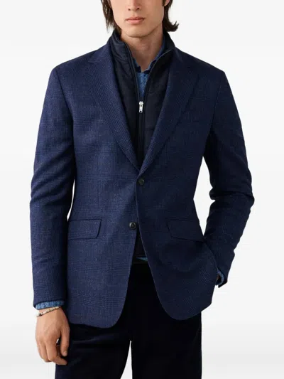 Hackett London Single-breasted Blazer In Blue
