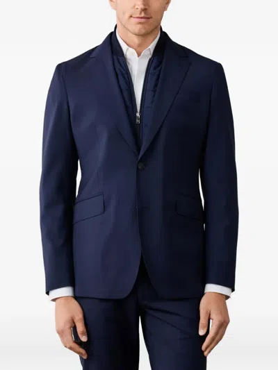 Hackett London Single-breasted Blazer In Blue