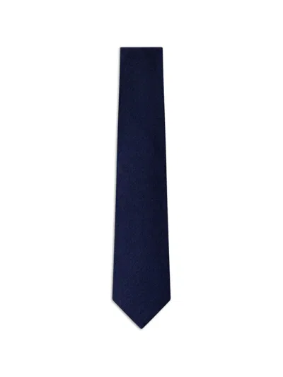 Hackett London Solid Twill Tie In Blue