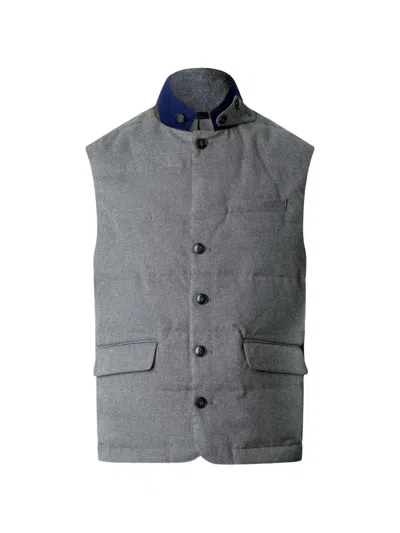 Hackett London Stand-collar Gilet In Black