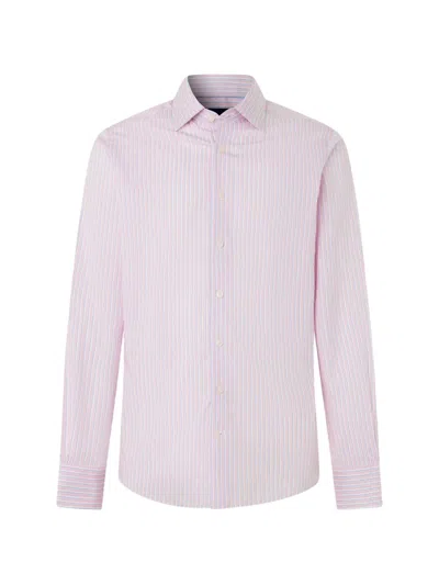 Hackett London Striped Shirt In Pink