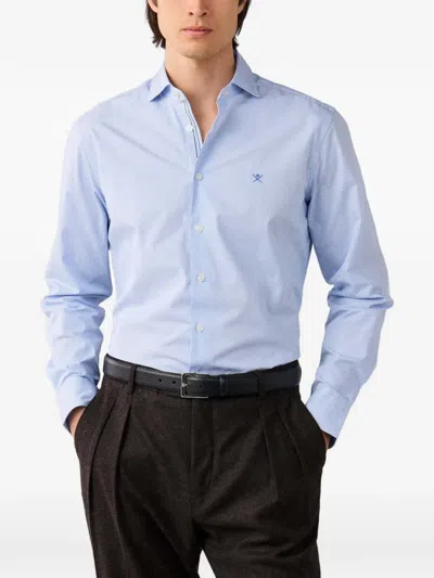 Hackett London Striped Shirt In Blue