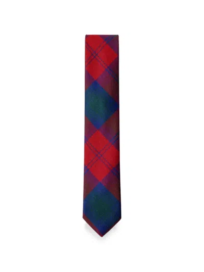 Hackett London Tartan Wool Tie In Multi