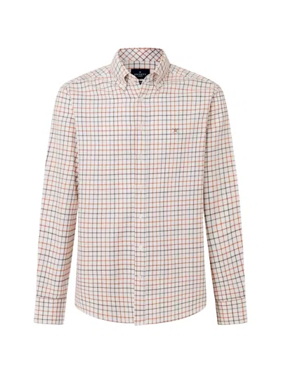 Hackett London Tattersall Button-down Shirt In Blue