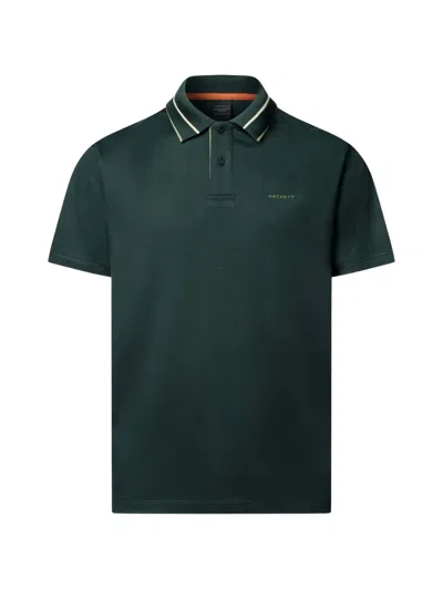 Hackett London Tipped Cotton Polo Shirt In Green