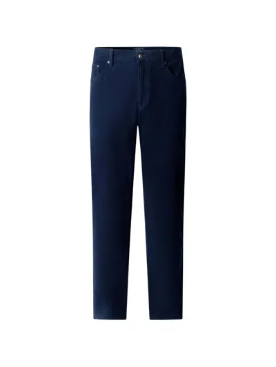 Hackett London Trinity Moleskin Trousers In Blue