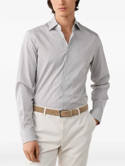 Hackett London Trio Stripe Shirt In White