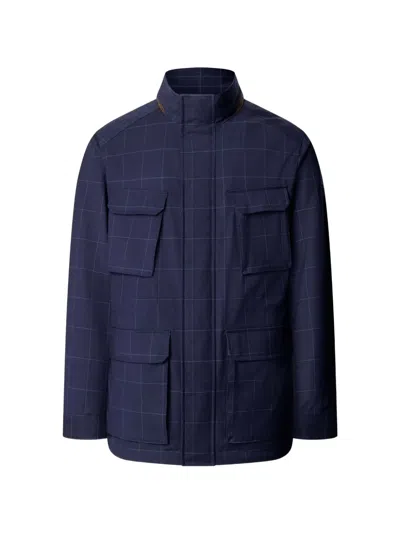 Hackett London Velo-speed Windowpane-check Jacket In Animal Print
