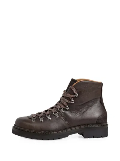 Hackett London Verbier Hiker Ankle Boots In Brown