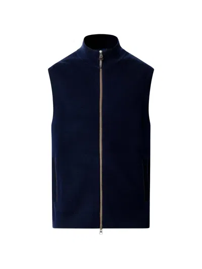 Hackett London Wool Gilet In Blue